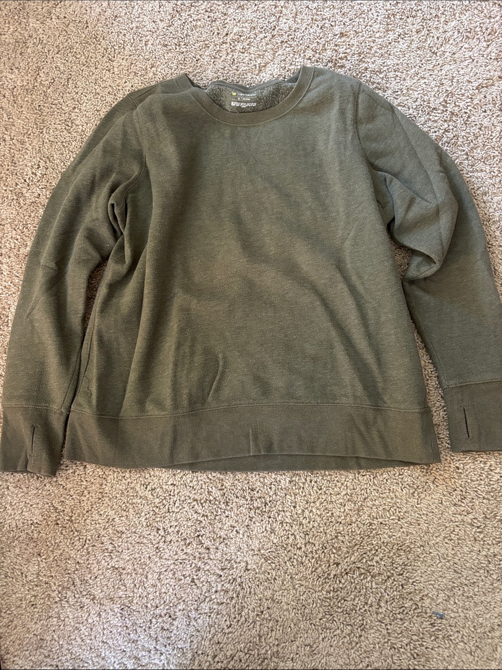 Green crewneck sweatshirt